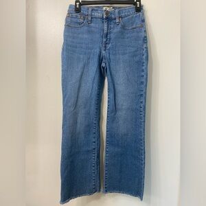 Madewell Blue Mid Rise Kick Out Flare‎ Jeans